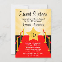 Tapis Rouge Fête d'anniversaire Hollywood Sweet 16