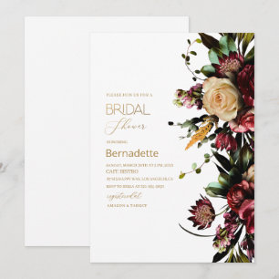 Invitation Tapisserie de fleurs aquarelle lumineuse Invitatio