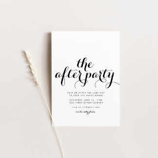 Invitation tardive du Mariage d'After Party