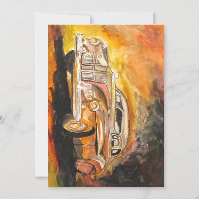 Invitation Tarjeta auto retro (Devant)