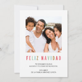 Invitation Tarjetas Navideñas de Foto | Saludos Coloridos