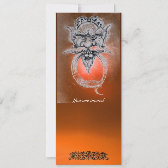 Invitation TAROT/ANTIQUE GROTESQUE IMAGINAIRE Orange Gemstone (Devant)