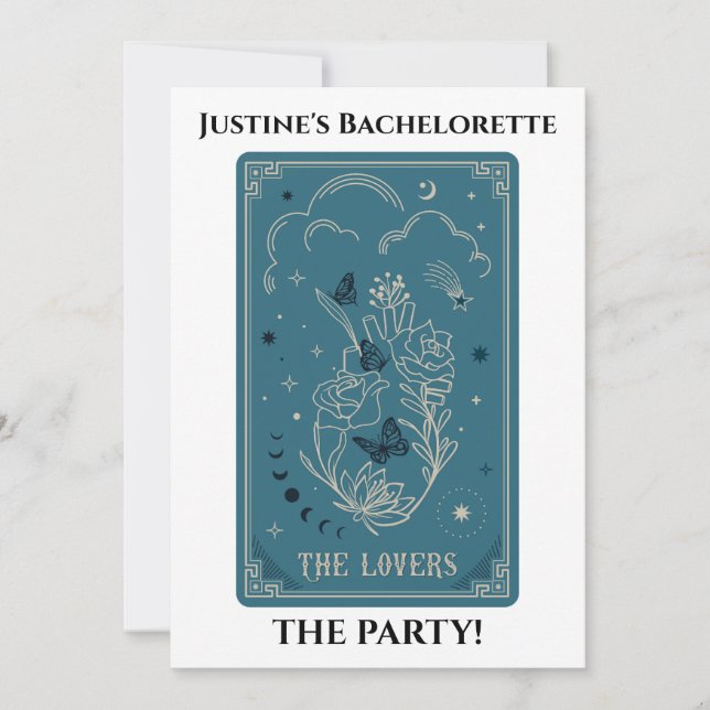 Invitation Tarot Les Amoureux Bachelorette Party (Devant)