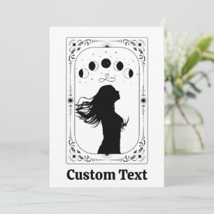 Invitation Tarot personnalisé Féministe Magique Mystique Zodi