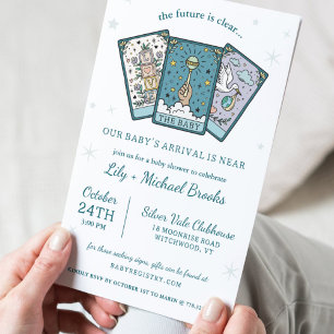 Invitation Tarot Thème Sexe Baby shower Neutre