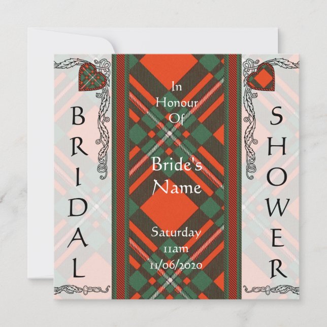 Invitation Tartan écossais de MacGregor (Devant)