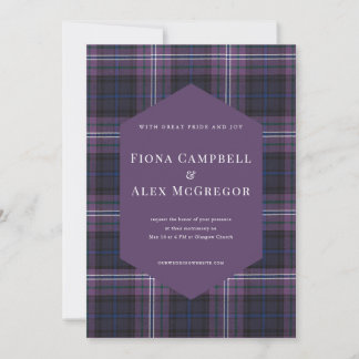 Invitation Tartan Écosse Pour Toujours