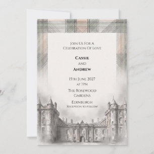 Invitation Tartan Graham de Montrose Mariage du Palais Holyro