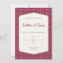 Invitation Tartan Primevère Écossaise