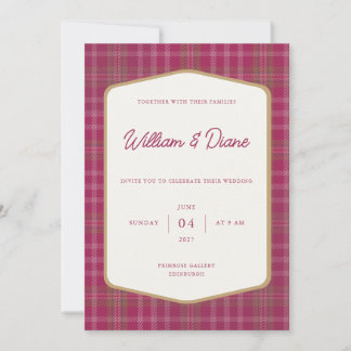 Invitation Tartan Primevère Écossaise
