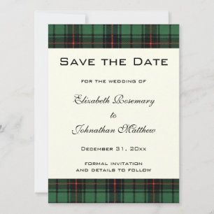 Invitation Tartan Vintage, motif moderne de Davidson pour mar