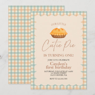 Invitation Tarte au potiron Cutie Pie plaid automnal Premier 