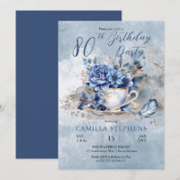 Tasse à thé florale hivernale élégante pour fête d
