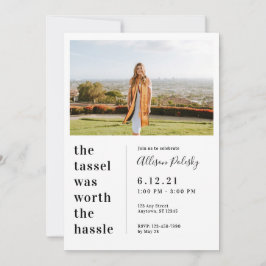 Invitation Tassel valait la peine de l'Hassle Graduation Clas