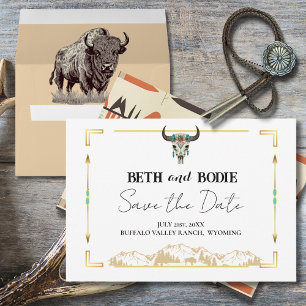 Invitation Tatanka Bison Yellowstone Ranch Enregistrer la dat