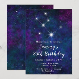 Invitation Taurus Zodiac Constellation fête d'anniversaire