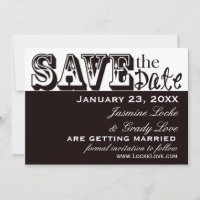 TBA 8-14 Mariage noir et blanc Enregistrer la date