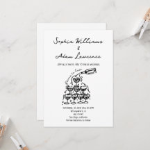 Tchin à l'amour Mariage Dessin à la Main