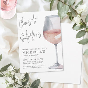 Invitation Tchin pour soixante ans 60e fête d'anniversaire