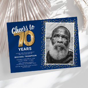 Invitation Tchin pour soixante-dix ans 70e anniversaire Photo