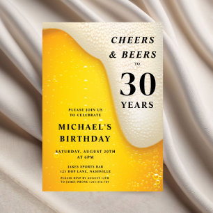 Invitation Tchin-Tchin Et Bières 30ème Anniversaire