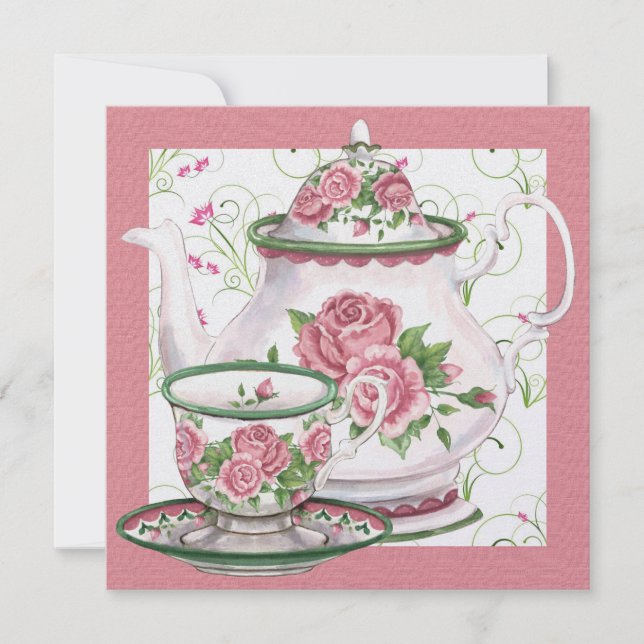 Invitation Tea Elegant / Café Party - SRF (Devant)