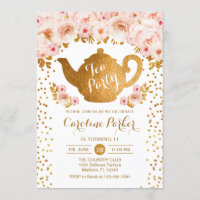 Tea Party Anniversaire - Gold White