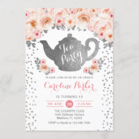 Tea Party Anniversaire - Silver White Pink