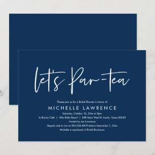 Invitation Tea Party après-midi, Fête des mariées Décontracté