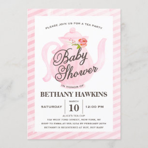 Invitation Tea Party Baby shower  Baby shower