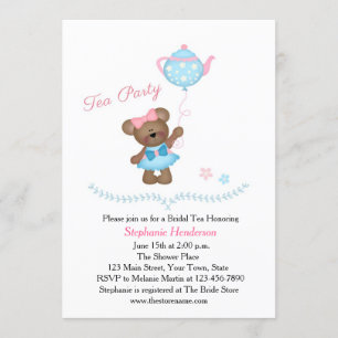 Invitation Tea Party de Cute Bear