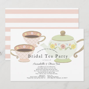 Invitation Tea Party Fête des mariées de thé par courrier