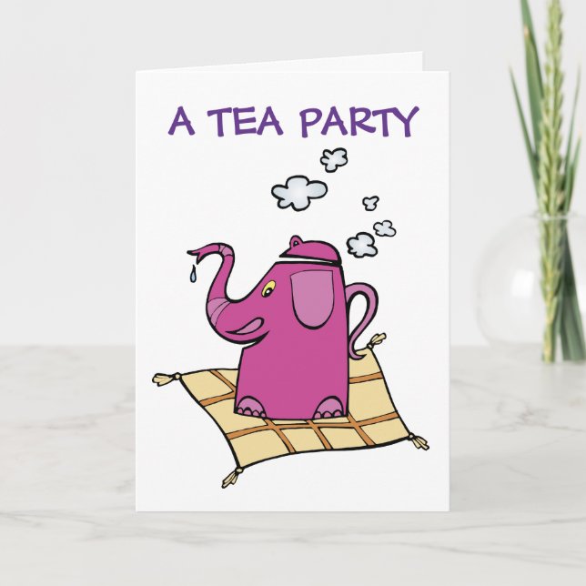 Invitation Tea Party : Flying Elephant Tea Kettle (Devant)