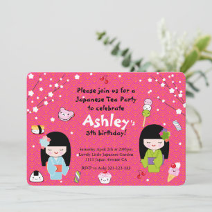 Invitation Tea Party japonais