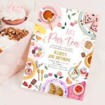 Tea Party Let's Par-Tea Girl Rose Gold Anniversair