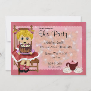 Invitation Tea Party pour enfants