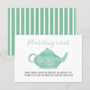 Invitation Tea Party Shabby Chic Baby shower Apporter un liv