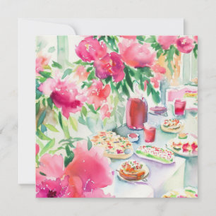 Invitation Tea Time Extravaganza : Tea Garden, Un Baby shower