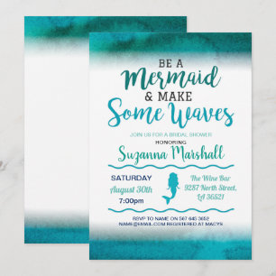 Invitation Teal Bachelorette de Fête de la mariée