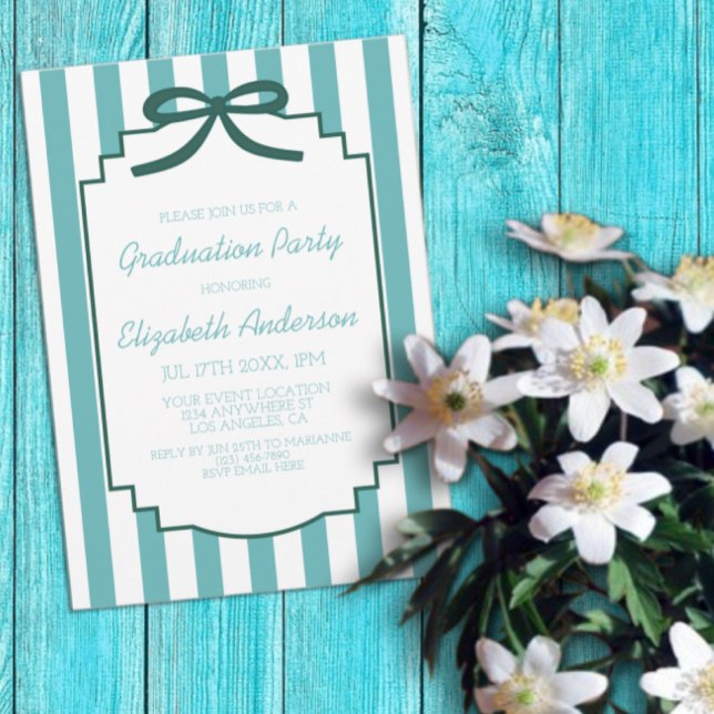 Invitation Teal Green Graduation (Créateur téléchargé)