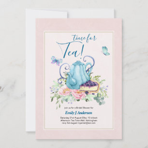 Invitation Teapot Fête des mariées Teatime Après-midi Thé Inv
