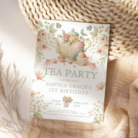 Teapot & tasses de thé Whimsical Fleurs sauvages A