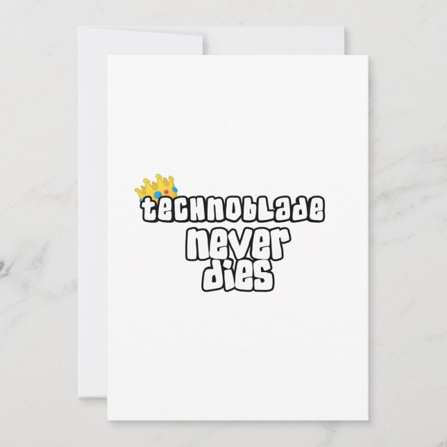 Invitation Technoblade ne meurt jamais (Devant)