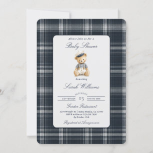 Invitation Teddy Bear Baby shower Boy