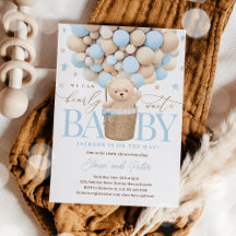 Teddy Bear Balloon Boy Bearly Wait Baby shower
