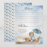 Teddy Bear Bearly Wait Boy Baby shower Conseils
