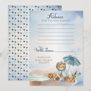 Invitation Teddy Bear Bearly Wait Boy Baby shower Conseils