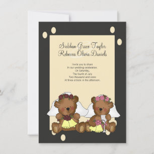 Invitation Teddy Bear Brides Mariage