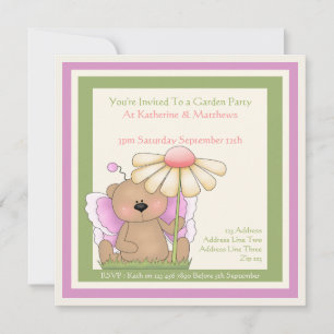 Invitation Teddy Bear Garden