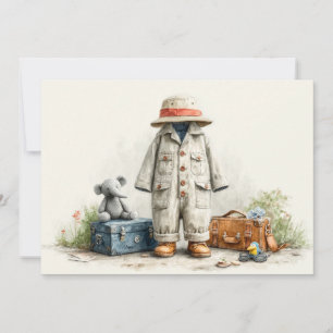Invitation Teddy Safari Explorer - 1er anniversaire